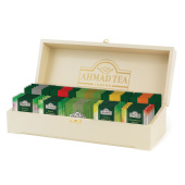 Чай AHMAD ассорти 10 вкусов в деревянной шкатулке, НАБОР 100 пакетов, Z583-2 за 3 487 ₽. Чайные подарочные наборы. Доставка по РФ. Без переплат!