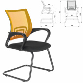 Кресло для приемных и переговорных BRABIX "Fly CF-100", оранжевое/черное, 532088 за 6 823 ₽. Кресла для приемных и переговорных. Доставка по РФ. Без переплат!