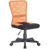 Кресло компактное BRABIX "Smart MG-313", без подлокотников, комбинированное, черное/оранжевое, 531844 за 5 095 ₽. Кресла для персонала. Доставка по РФ. Без переплат!