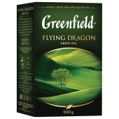 Чай GREENFIELD "Flying Dragon", зеленый, листовой, 100 г, 0357 за 178 ₽. Чай листовой. Доставка по РФ. Без переплат!