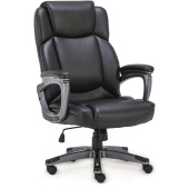 Кресло офисное BRABIX PREMIUM "Favorite EX-577", пружинный блок, рециклированная кожа, черное, 531934 за 17 241 ₽. Кресла для руководителей. Доставка по РФ. Без переплат!
