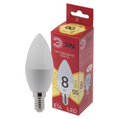 Лампа светодиодная ЭРА, 8(55)Вт, цоколь Е14, свеча, теплый белый, 25000 ч, LED B35-8W-2700-E14, Б0050694 за 79 ₽. Лампы светодиодные. Доставка по РФ. Без переплат!