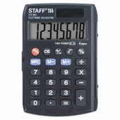 Калькулятор карманный STAFF STF-883 (95х62 мм), 8 разрядов, двойное питание, 250196 за 302 ₽. Калькуляторы карманные. Доставка по РФ. Без переплат!
