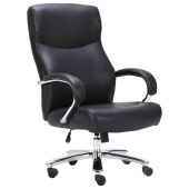 Кресло офисное BRABIX PREMIUM "Total HD-006", НАГРУЗКА до 180 кг, экокожа, хром, черное, 531933 за 28 003 ₽. Кресла повышенных нагрузок. Доставка по РФ. Без переплат!