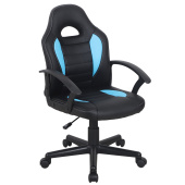 Кресло компьютерное BRABIX "Spark GM-201", экокожа, черное/голубое, 532505 за 7 302 ₽. Кресла игровые. Доставка по РФ. Без переплат!
