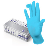 Перчатки смотровые нитриловые CONNECT, голубые, 50 пар (100 штук), размер S (малые), - за 431 ₽. Перчатки медицинские. Доставка по РФ. Без переплат!