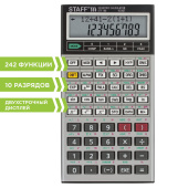 Калькулятор инженерный двухстрочный STAFF STF-169 (143х78 мм), 242 функции, 10+2 разрядов, 250138 за 875 ₽. Калькуляторы инженерные. Доставка по РФ. Без переплат!