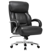 Кресло из натуральной кожи BRABIX PREMIUM "Pride HD-100", НАГРУЗКА до 250 кг, черное, 531940 за 50 498 ₽. Кресла повышенных нагрузок. Доставка по РФ. Без переплат!