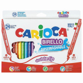 Фломастеры двухсторонние CARIOCA (Италия) "Birello", 24 цвета, суперсмываемые, 41521 за 819 ₽. Фломастеры классические. Доставка по РФ. Без переплат!
