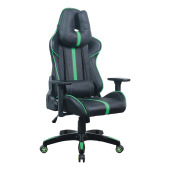 Кресло компьютерное BRABIX "GT Carbon GM-120", две подушки, экокожа, черное/зеленое, 531929 за 16 611 ₽. Кресла игровые. Доставка по РФ. Без переплат!