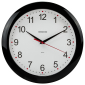 Часы настенные TROYKATIME (TROYKA) 11100112, круг, белые, черная рамка, 29х29х3,5 см за 799 ₽. Часы офисные. Доставка по РФ. Без переплат!