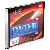 Диск DVD-R VS, 4,7 Gb, 16x, Slim Case (1 штука), VSDVDRSL01 за 59 ₽. Диски CD, DVD, BD (Blu-ray). Доставка по РФ. Без переплат!