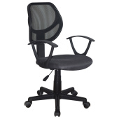 Кресло компактное BRABIX "Flip MG-305", ткань TW, серое/черное, 531951 за 4 910 ₽. Кресла для персонала. Доставка по РФ. Без переплат!