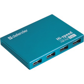 Хаб DEFENDER SEPTIMA SLIM, USB 2.0, 7 портов, порт для питания, алюминиевый корпус, 83505 за 1 473 ₽. Хабы (разветвители) USB. Доставка по РФ. Без переплат!