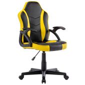 Кресло компьютерное BRABIX "Shark GM-203", экокожа, черное/желтое, 532514 за 9 405 ₽. Кресла игровые. Доставка по РФ. Без переплат!