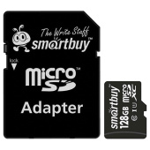 Карта памяти micro SDXC, 128 GB, SMARTBUY, UHS-1 U1, 80 Мб/сек. (class 10), с адаптером, SB128GBSDCL1001 за 2 607 ₽. Карты памяти. Доставка по РФ. Без переплат!