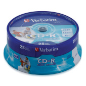 Диски CD-R VERBATIM 700 Mb 52x Cake Box (упаковка на шпиле), КОМПЛЕКТ 25 шт. за 2 835 ₽. Диски CD, DVD, BD (Blu-ray). Доставка по РФ. Без переплат!