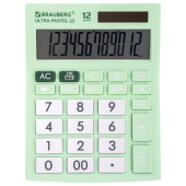 Калькулятор настольный BRAUBERG ULTRA PASTEL-12-LG (192x143 мм), 12 разрядов, двойное питание, МЯТНЫЙ, 250504 за 619 ₽. Калькуляторы настольные. Доставка по РФ. Без переплат!