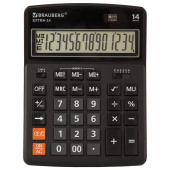 Калькулятор настольный BRAUBERG EXTRA-14-BK (206x155 мм), 14 разрядов, двойное питание, ЧЕРНЫЙ, 250474 за 560 ₽. Калькуляторы настольные. Доставка по РФ. Без переплат!