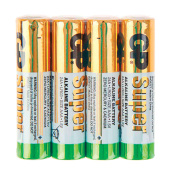 Батарейки КОМПЛЕКТ 4 шт., GP Super, AAA (LR03, 24А), алкалиновые, мизинчиковые, в пленке, 24ARS-2SB4 за 155 ₽. Батарейки. Доставка по РФ. Без переплат!