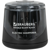 Точилка электрическая BRAUBERG DOUBLE BLADE BLACK, двойное лезвие, питание от 2 батареек АА, 271336 за 1 377 ₽. Точилки электрические. Доставка по РФ. Без переплат!