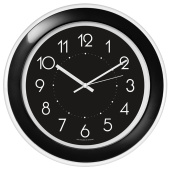 Часы настенные TROYKATIME (TROYKA) 122201202, круг, черные, черная рамка, 30х30х3,8 см за 745 ₽. Часы офисные. Доставка по РФ. Без переплат!