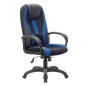 Кресло компьютерное BRABIX PREMIUM "Rapid GM-102", экокожа/ткань, черное/синее, 532106 за 10 644 ₽. Кресла игровые. Доставка по РФ. Без переплат!