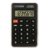 Калькулятор карманный CITIZEN LC310NR (114х69 мм), 8 разрядов, питание от батарейки, LC-310NR за 332 ₽. Калькуляторы карманные. Доставка по РФ. Без переплат!