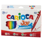 Фломастеры CARIOCA (Италия) "Joy", 24 цвета, суперсмываемые, вентилируемый колпачок, картонная коробка, 40615 за 339 ₽. Фломастеры классические. Доставка по РФ. Без переплат!