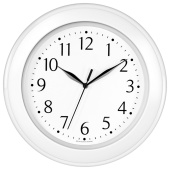 Часы настенные TROYKATIME (TROYKA) 122211201, круг, белые, белая рамка, 30х30х3,8 см за 615 ₽. Часы офисные. Доставка по РФ. Без переплат!