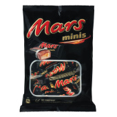 Батончики шоколадные мини MARS "Minis" с нугой и карамелью в молочном шоколаде, 182 г, 2261 за 240 ₽. Шоколад. Доставка по РФ. Без переплат!