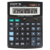 Калькулятор настольный STAFF STF-888-14 (200х150 мм), 14 разрядов, двойное питание, 250182 за 763 ₽. Калькуляторы настольные. Доставка по РФ. Без переплат!