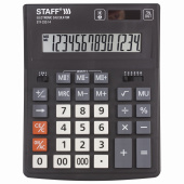Калькулятор настольный STAFF PLUS STF-333 (200x154 мм), 14 разрядов, двойное питание, 250416 за 532 ₽. Калькуляторы настольные. Доставка по РФ. Без переплат!