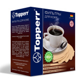 Фильтр TOPPERR №4 для кофеварок, бумажный, неотбеленный, 300 штук, 3047 за 1 160 ₽. Расходные материалы для кофеварок и кофемашин. Доставка по РФ. Без переплат!