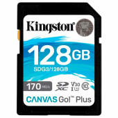 Карта памяти SDXC 128GB KINGSTON Canvas Go Plus, UHS-I U3, 170 Мб/с (class 10), SDG3/128GB за 3 149 ₽. Карты памяти. Доставка по РФ. Без переплат!