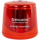 Точилка электрическая BRAUBERG DOUBLE BLADE RED, двойное лезвие, питание от 2 батареек АА, 271338 за 1 377 ₽. Точилки электрические. Доставка по РФ. Без переплат!