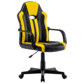 Кресло компьютерное BRABIX "Stripe GM-202", экокожа, черное/желтое, 532510 за 8 096 ₽. Кресла игровые. Доставка по РФ. Без переплат!