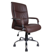 Кресло офисное BRABIX "Space EX-508", экокожа, хром, коричневое, 531164 за 12 039 ₽. Кресла для руководителей. Доставка по РФ. Без переплат!