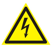 Знак предупреждающий "Опасность поражения электрическим током", 200х200х200 мм, 610007/W08 за 35 ₽. Знаки предупреждающие. Доставка по РФ. Без переплат!
