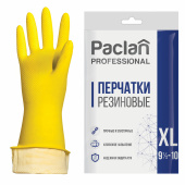 Перчатки хозяйственные латексные, х/б напыление, размер XL (очень большой), желтые, PACLAN "Professional" за 61 ₽. Перчатки латексные и резиновые. Доставка по РФ. Без переплат!