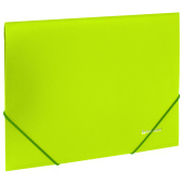 Папка на резинках BRAUBERG "Neon", неоновая, зеленая, до 300 листов, 0,5 мм, 227460 за 116 ₽. Папки на резинках пластиковые. Доставка по РФ. Без переплат!