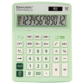 Калькулятор настольный BRAUBERG EXTRA PASTEL-12-LG (206x155 мм), 12 разрядов, двойное питание, МЯТНЫЙ, 250488 за 693 ₽. Калькуляторы настольные. Доставка по РФ. Без переплат!