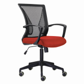 Кресло BRABIX "Wings MG-309", пластик черный, сетка, черное/красное, 532014 за 6 624 ₽. Кресла для персонала. Доставка по РФ. Без переплат!
