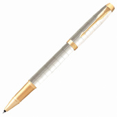 Ручка-роллер PARKER "IM Premium Pearl GT", корпус жемчужный лак, позолоченные детали, черная, 2143646 за 9 060 ₽. Ручки-роллеры подарочные. Доставка по РФ. Без переплат!