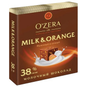 Шоколад порционный O'ZERA "Milk & Orange", молочный с апельсином, 90 г, ОС824 за 145 ₽. Шоколад. Доставка по РФ. Без переплат!