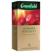 Чай GREENFIELD "Summer Bouquet" фруктовый, 25 пакетиков в конвертах по 2 г, 0433 за 132 ₽. Чай пакетированный. Доставка по РФ. Без переплат!