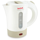 Чайник TEFAL KO120130, 0,5 л, 650 Вт, закрытый нагревательный элемент, пластик, бело-бежевый, 7211001544 за 5 442 ₽. Чайники. Доставка по РФ. Без переплат!