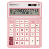 Калькулятор настольный BRAUBERG EXTRA PASTEL-12-PK (206x155 мм), 12 разрядов, двойное питание, РОЗОВЫЙ, 250487 за 693 ₽. Калькуляторы настольные. Доставка по РФ. Без переплат!