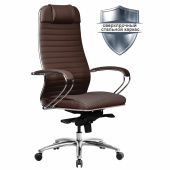 Кресло офисное МЕТТА "SAMURAI" KL-1.04, экокожа, темно-коричневое за 31 774 ₽. Кресла SAMURAI. Доставка по РФ. Без переплат!