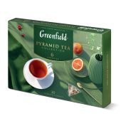 Чай GREENFIELD "Pyramid Tea Collection" ассорти 6 вкусов, НАБОР 30 пирамидок, 1768-10 за 374 ₽. Чай пакетированный. Доставка по РФ. Без переплат!